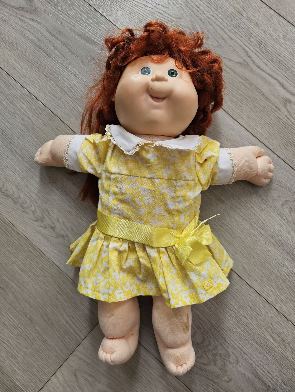 Vintage 80s Cabbage Patch Auburn Red Growing Hair Doll‎